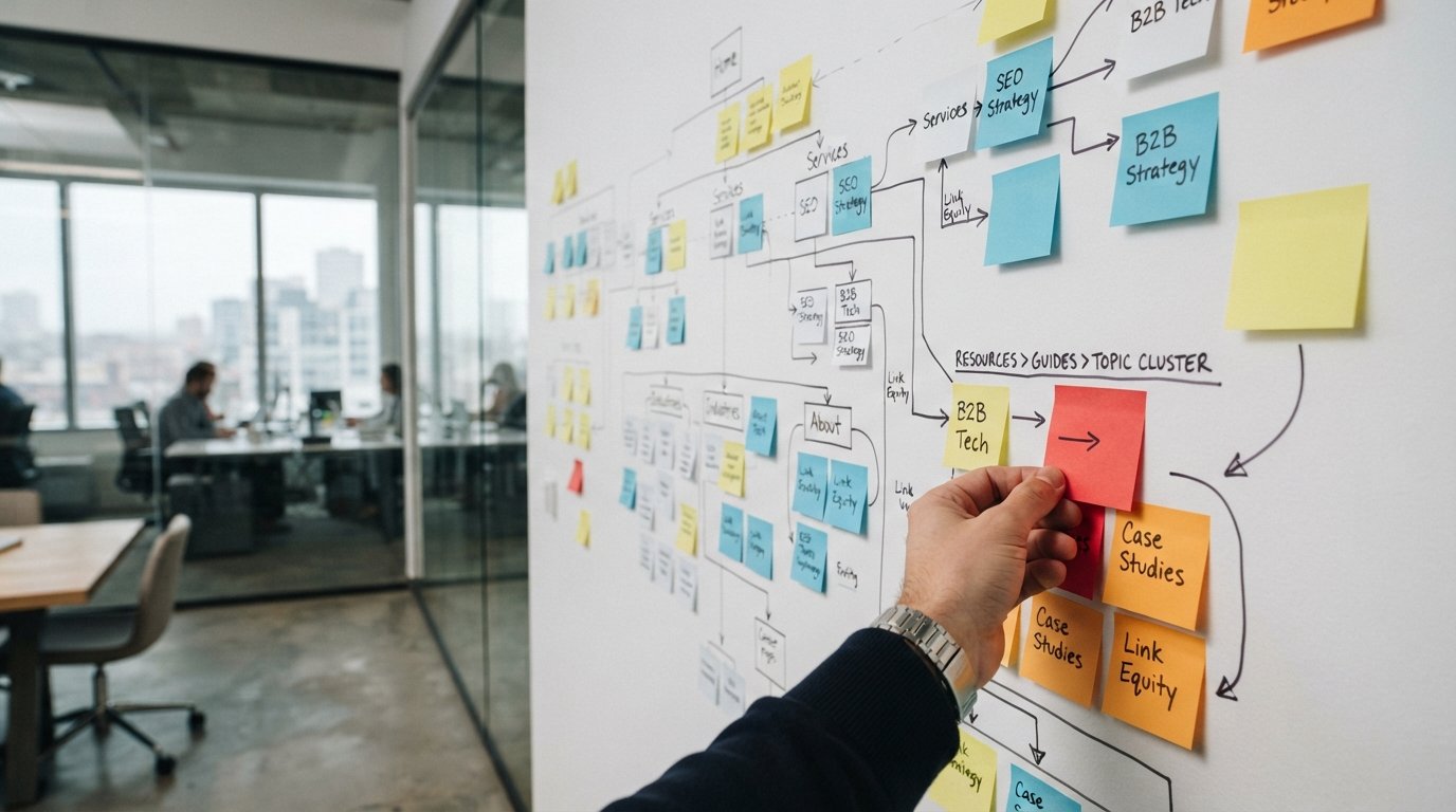 Internal Linking for SEO: The Undervalued Lever for B2B Rankings 1 Internal linking in SEO connecting pages to eliminate orphan pages on a B2B site