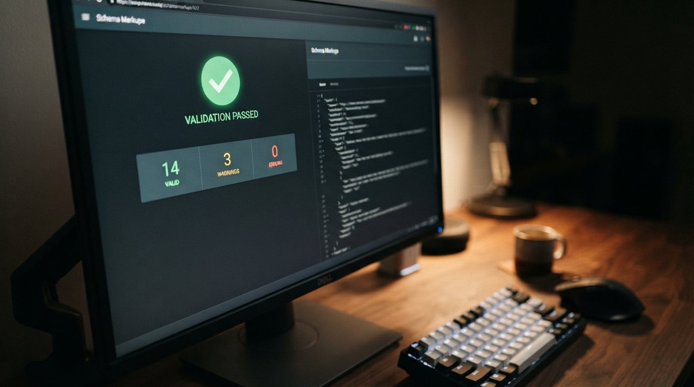 How to Validate Schema Markup and Fix the Errors That Kill Rich Results 1 Running a schema markup validator to catch JSON-LD errors before they reach production