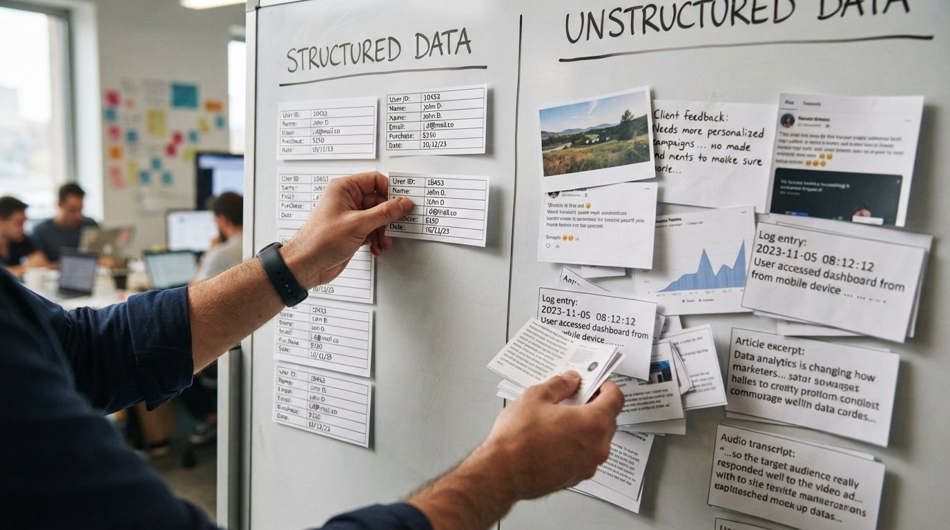 Unstructured data sources piling up faster than structured data in marketing