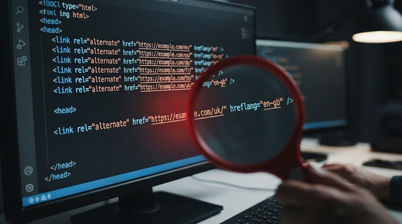Hreflang checker auditing language and region signals across a multilingual site