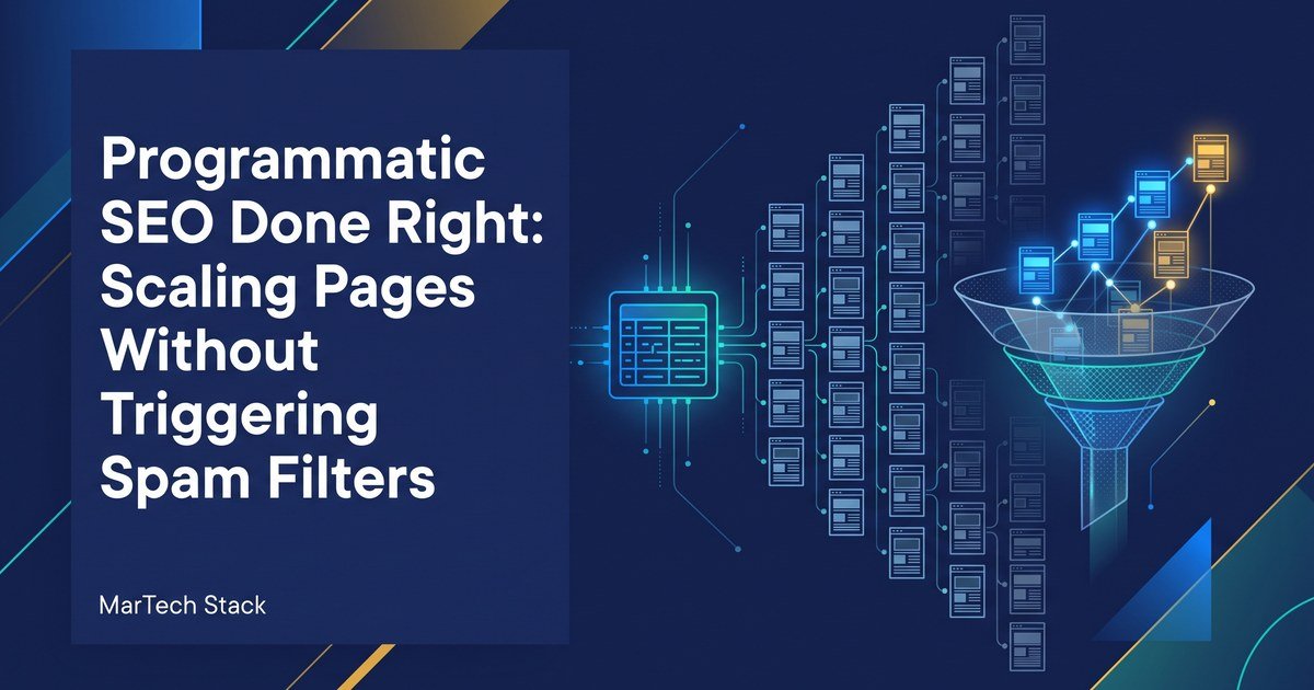Programmatic SEO at scale: templated pages filtered before they reach search results