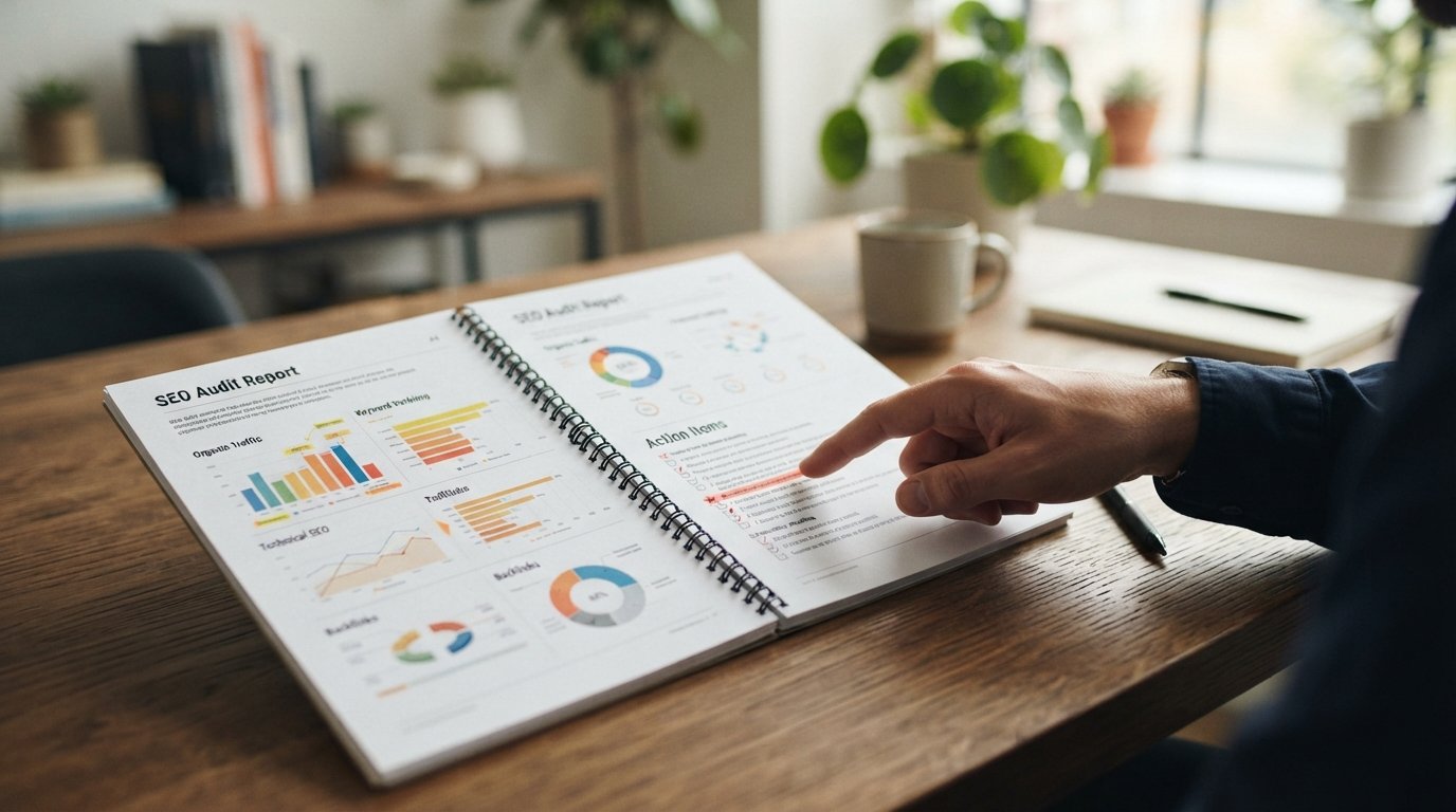 The SEO Audit Report Template That Gets Stakeholders to Act 1 SEO audit report template structure laid out for stakeholder review