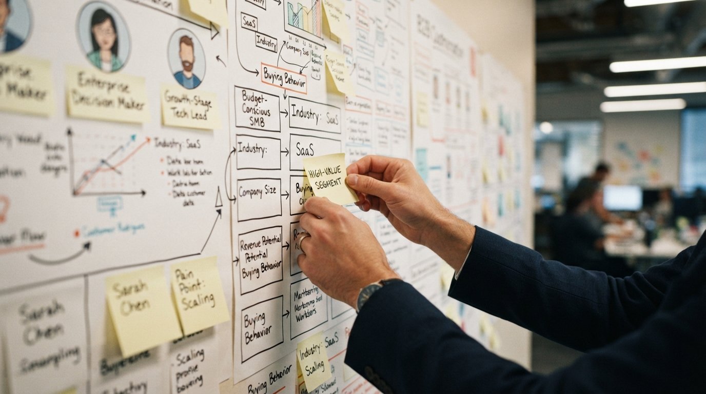 Leading behavioural signals from GA4 and CRM feeding a B2B customer segmentation model